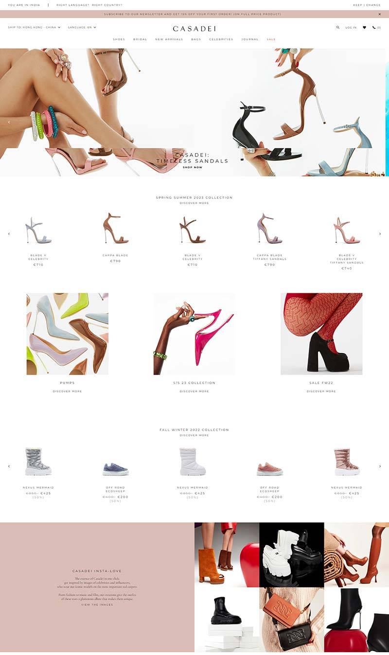 Casadei IT 意大利奢华女鞋品牌购物网站