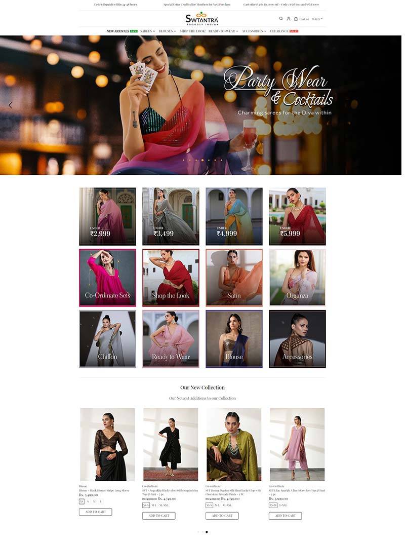 Swtantra 印度女装时尚品牌购物网站