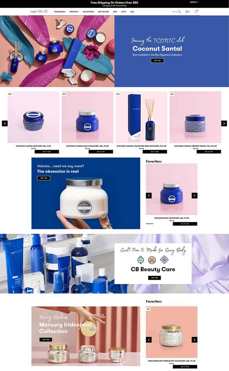 Capri Blue 美国香水香薰品牌购物网站