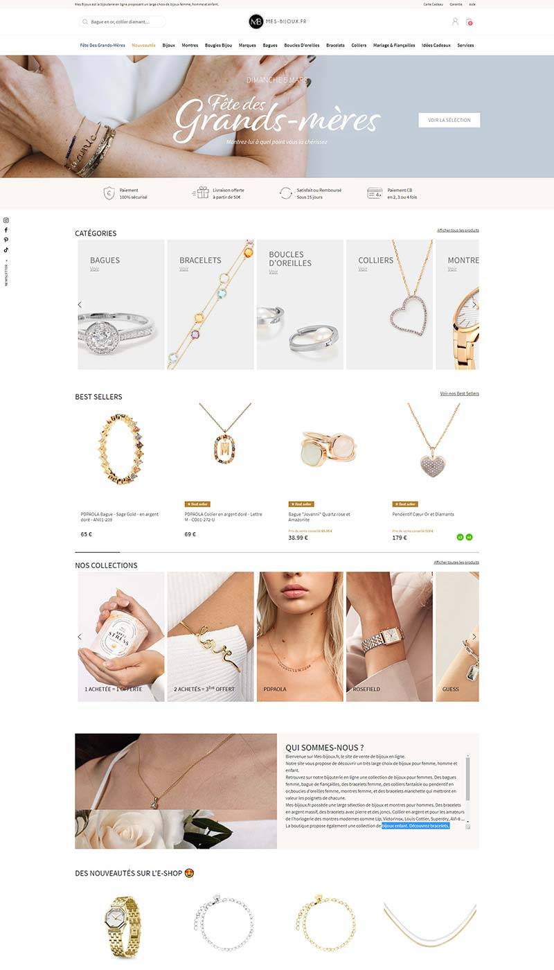 Mes-bijoux 法国珠宝手表在线购物商店