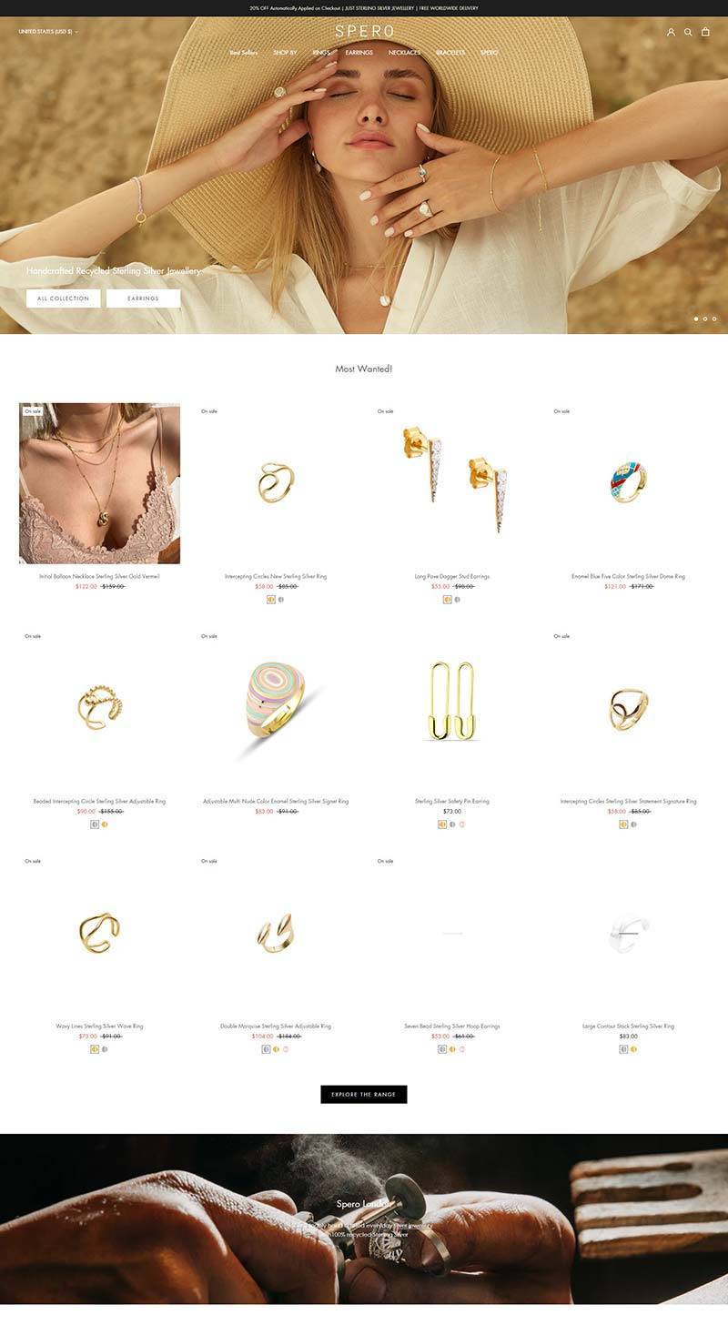 SPERO Spero 英国时尚珠宝品牌购物网站