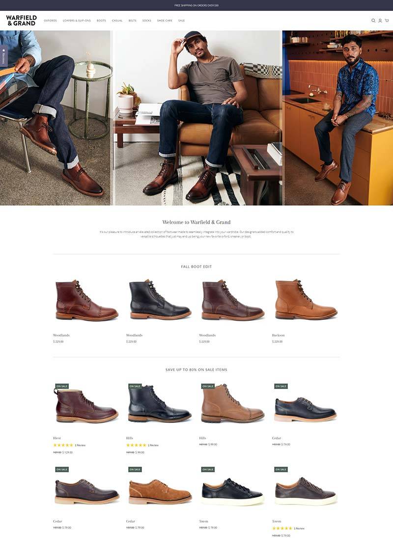 Warfield & Grand 美国男士皮鞋品牌购物网站