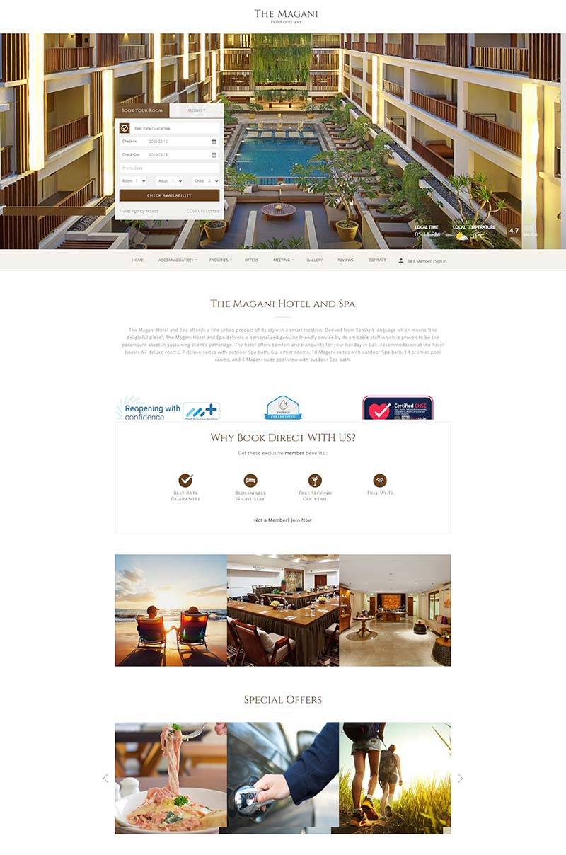 The Magani Hotel and Spa 巴厘岛度假酒店预定网站