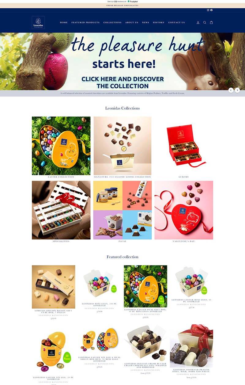 Leonidas-Kensington 比利时甜品巧克力购物网站