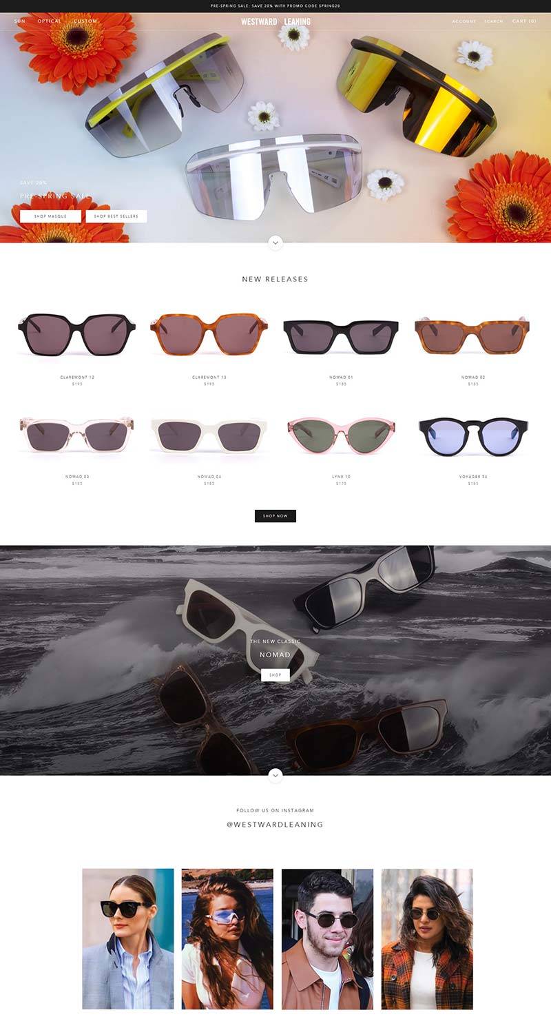 Westward Leaning 美国时尚太阳镜品牌购物网站