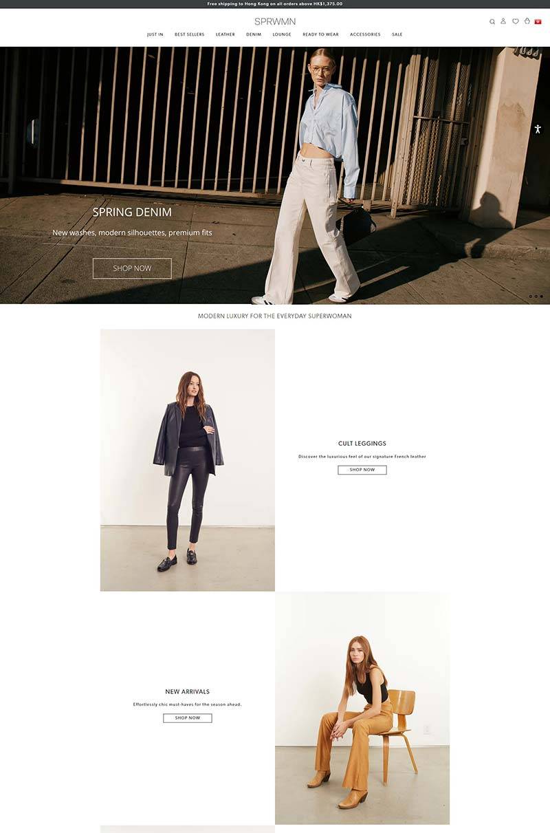 SPRWMN 美国设计师女装品牌购物网站