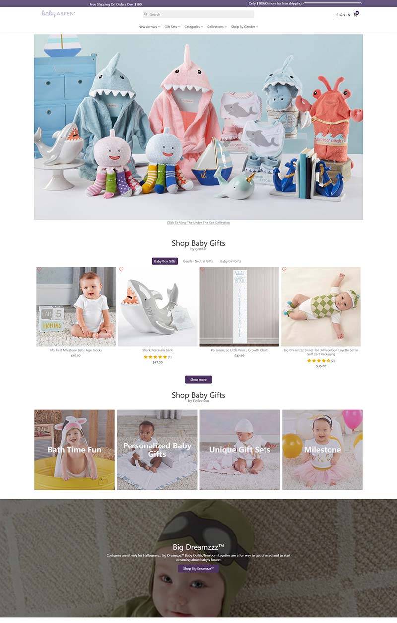 Baby Aspen 美国婴儿礼品在线购物网站