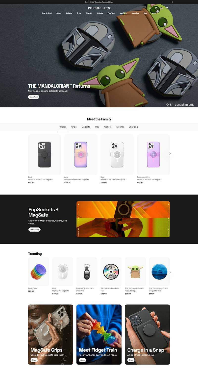 PopSockets 美国手机配饰品牌购物网站