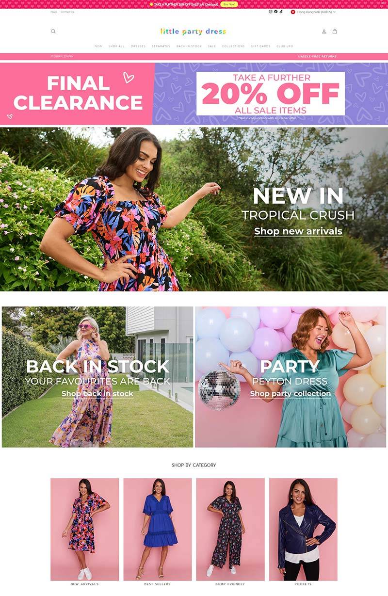Little Party Dress 澳大利亚时尚女裙品牌购物网站