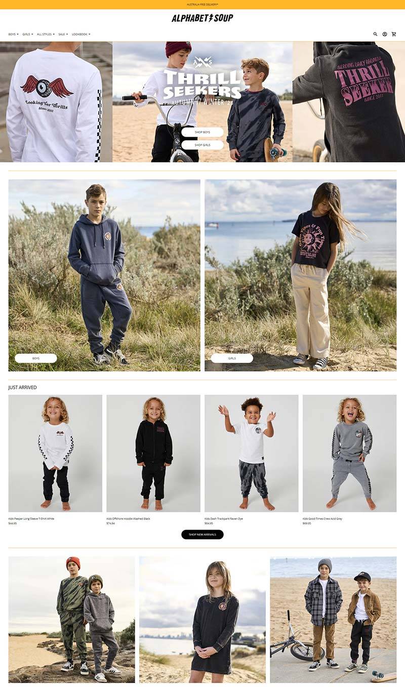 Alphabet Soup 澳大利亚时尚儿童服饰品牌购物网站