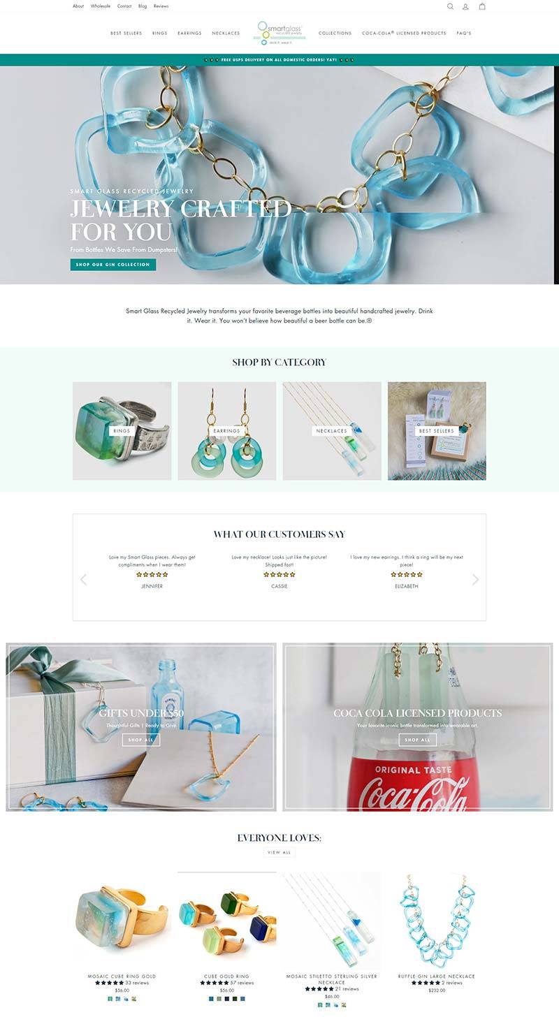 Smart Glass Jewelry 美国玻璃生态配饰购物网站