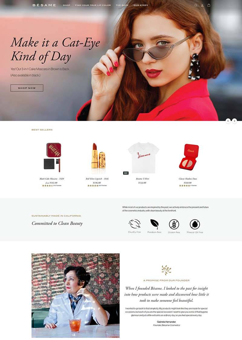 Bésame Cosmetics 美国清洁美妆品牌购物网站