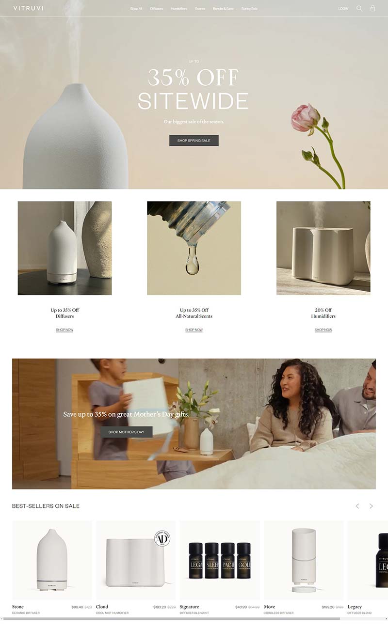 Vitruvi 美国天然家居香氛品牌购物网站