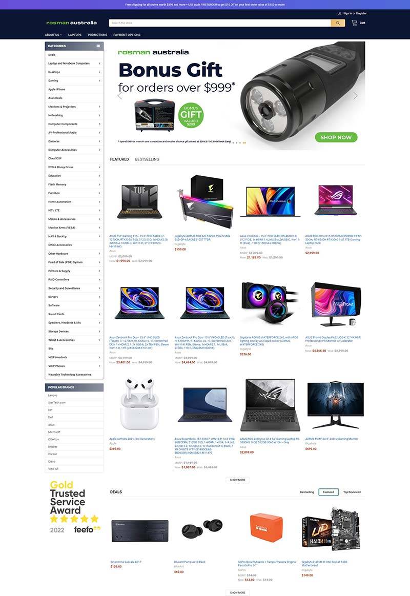 Rosman Australia 澳洲电脑数码产品购物网站