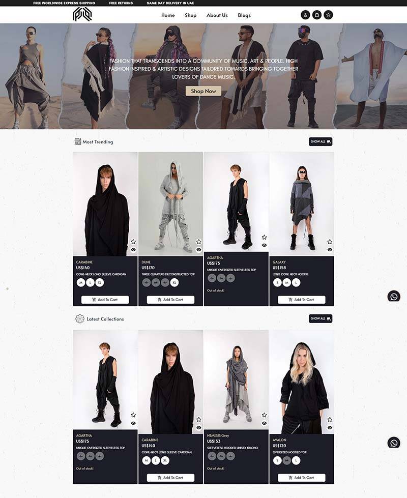NEWMINATIS 美国个性时装品牌购物网站