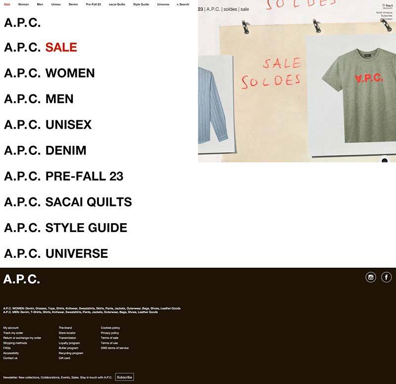 A.P.C. US 法国高端服装品牌美国官网