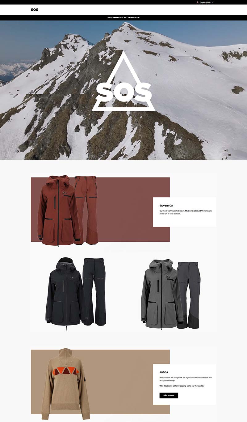 SOS Lifestyle 法国休闲户外服装品牌购物网站