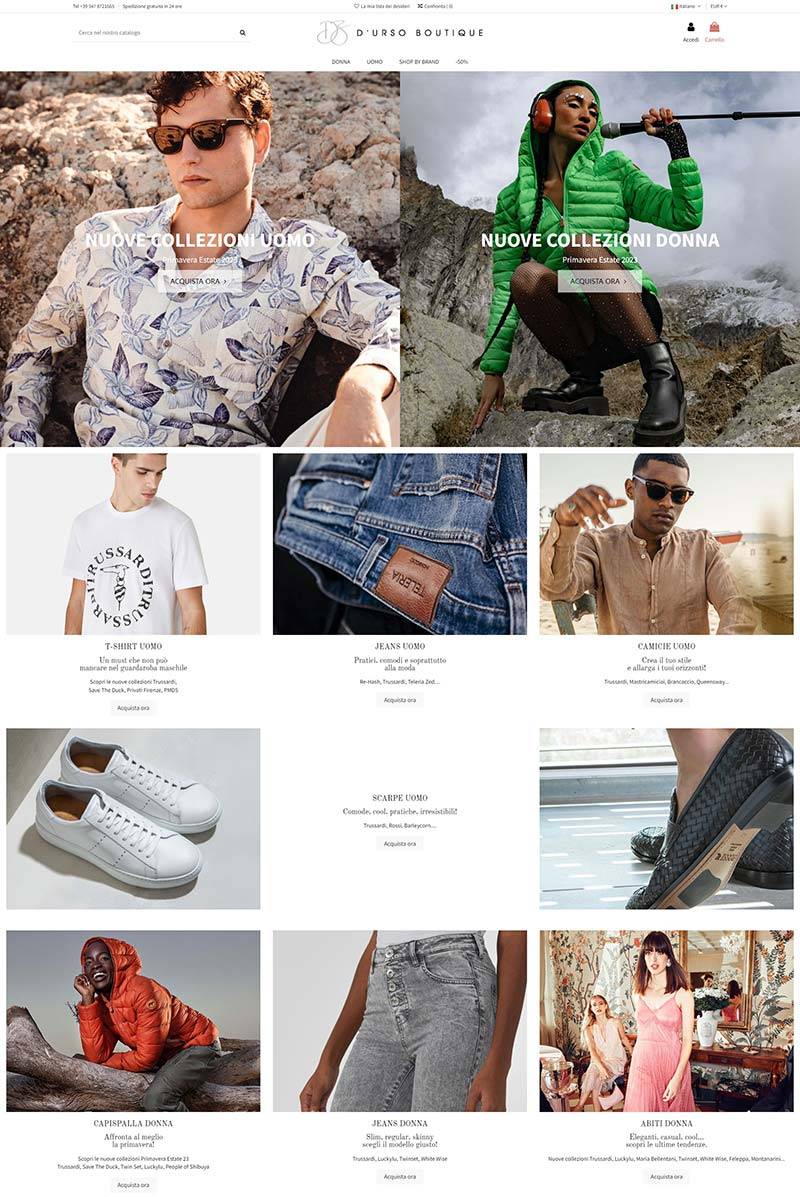 D'Urso Boutique 意大利奢华服饰品牌购物网站