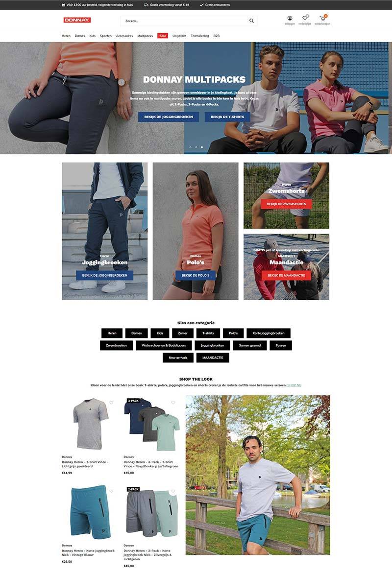 Donnay 荷兰运动服装品牌购物网站