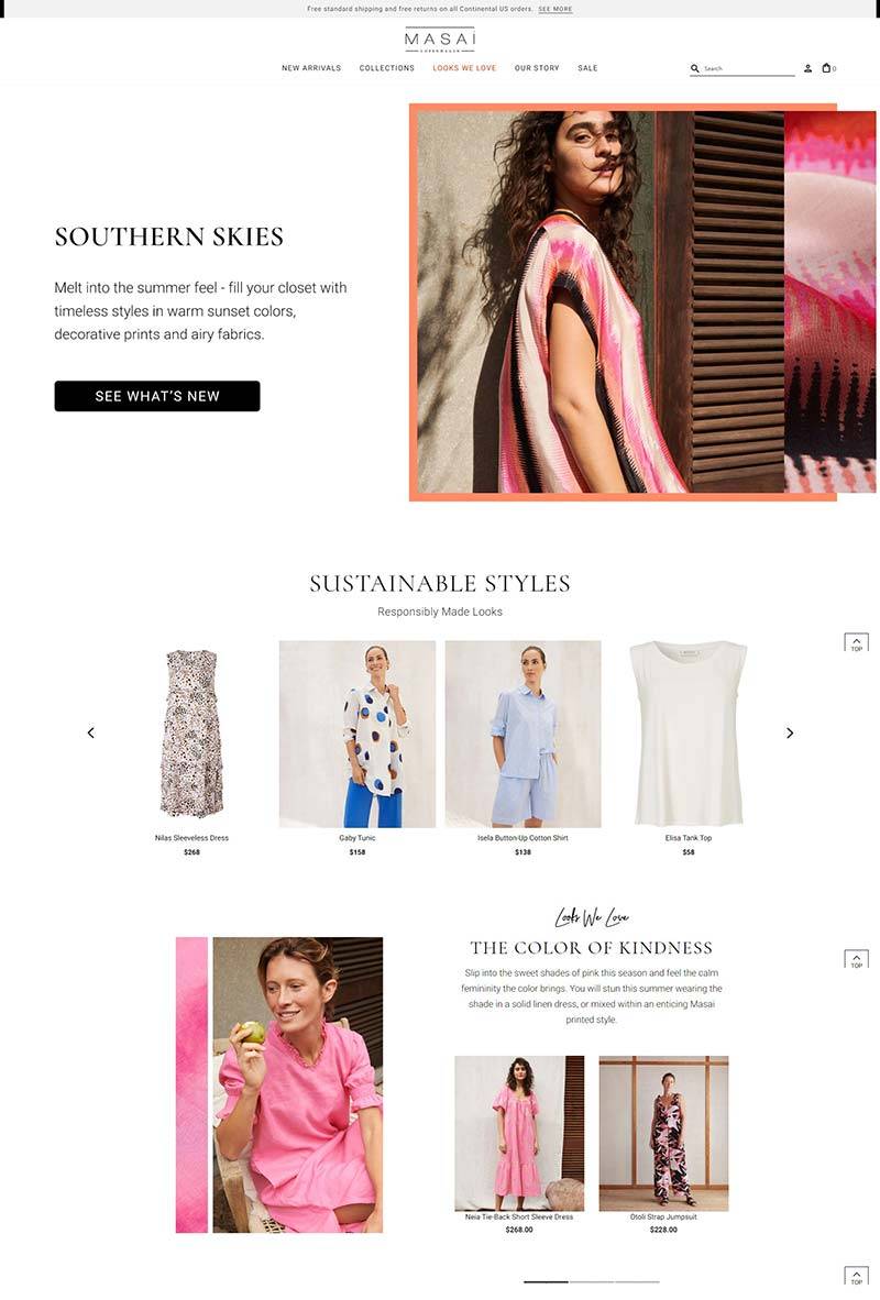 Masai Copenhagen 丹麦生活女装品牌购物网站