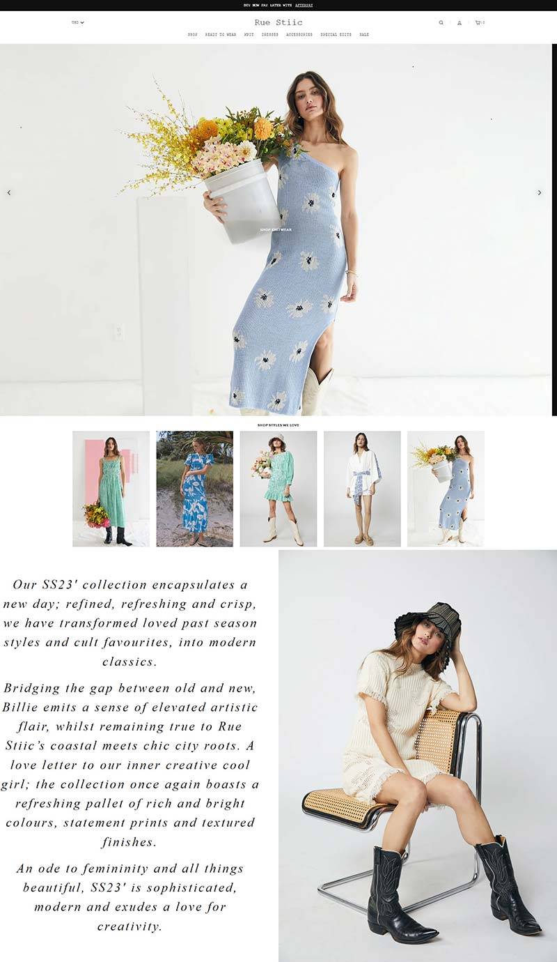 Rue Stiic 美国设计师女装品牌购物网站