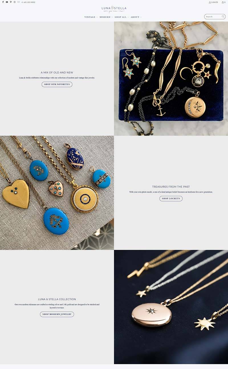 Luna & Stella 美国复古珠宝饰品购物网站