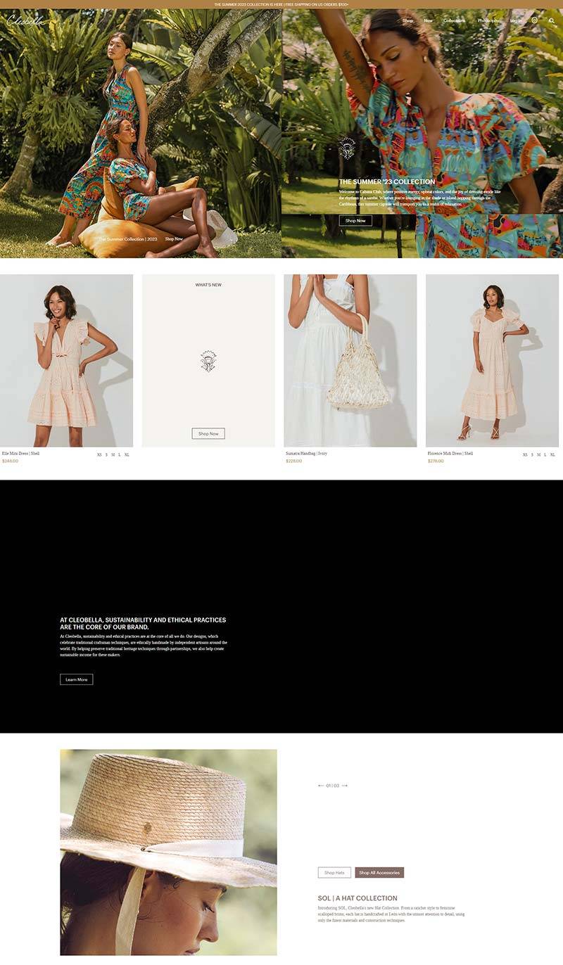 Cleobella USA 美国手工女装品牌购物网站