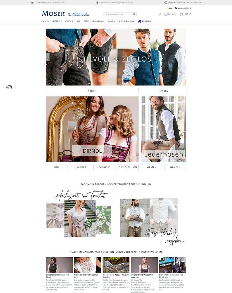 MOSER Trachten 德国时尚传统服饰购物网站