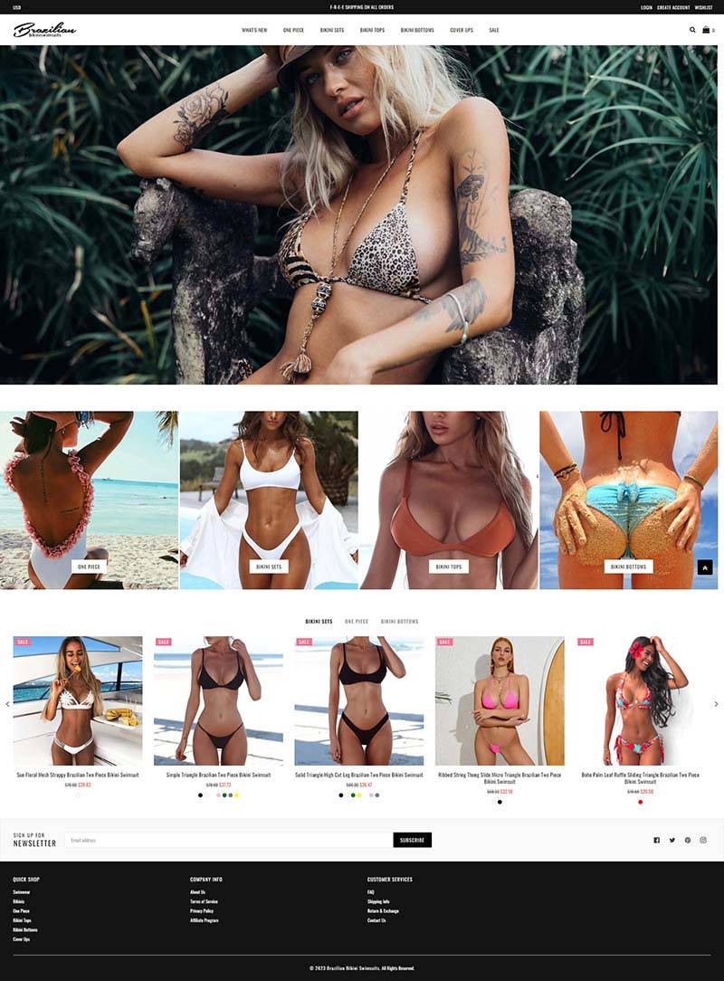 Brazilian Bikini Shop 美国比基尼泳装品牌购物网站