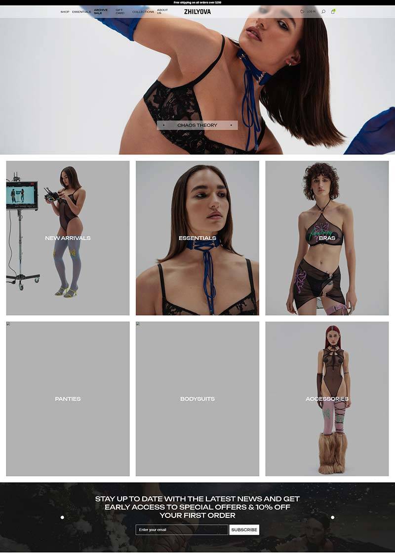 Zhilyova 美国女性连体内衣品牌购物网站
