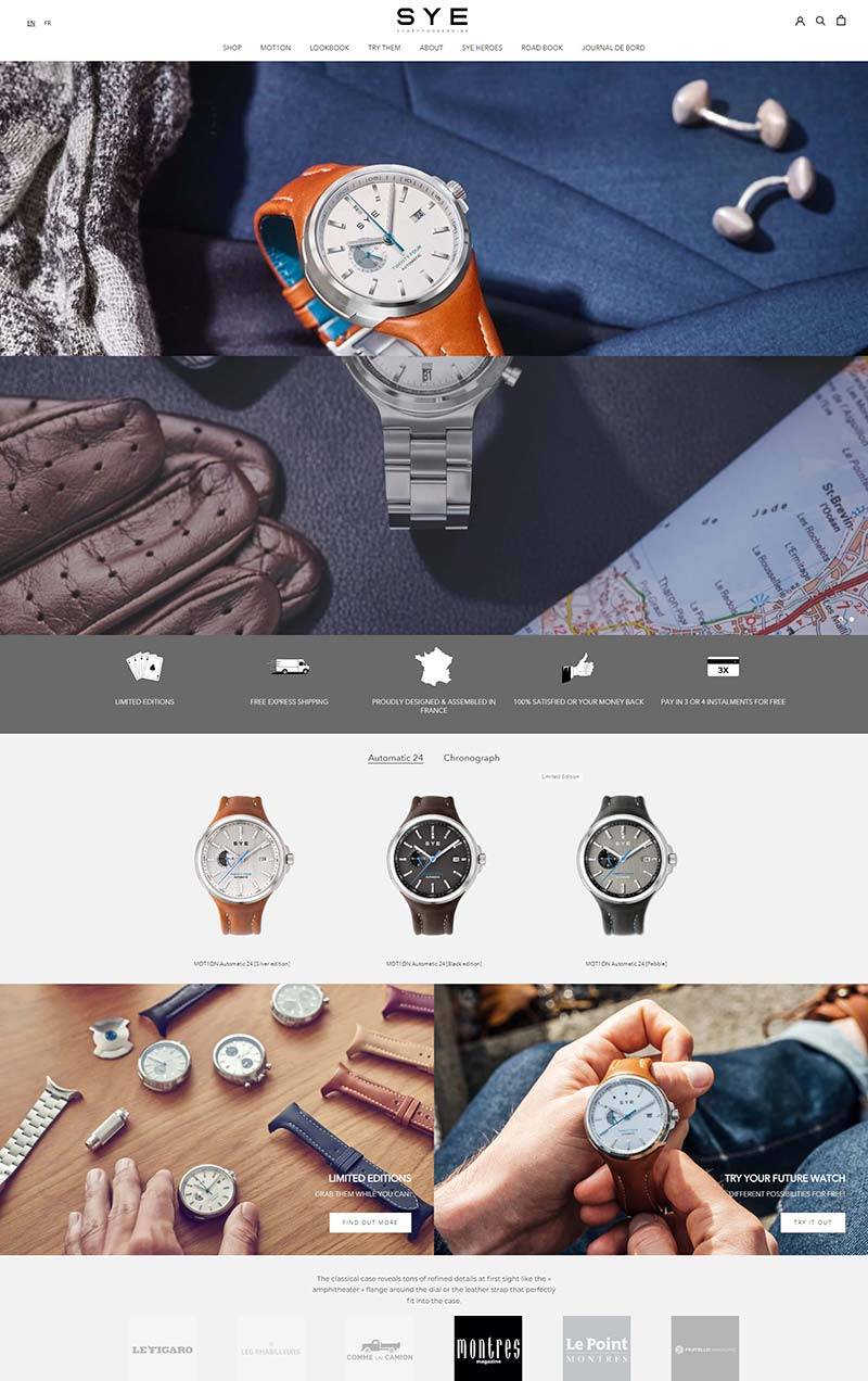 SYE Watches 法国高级手表品牌购物网站