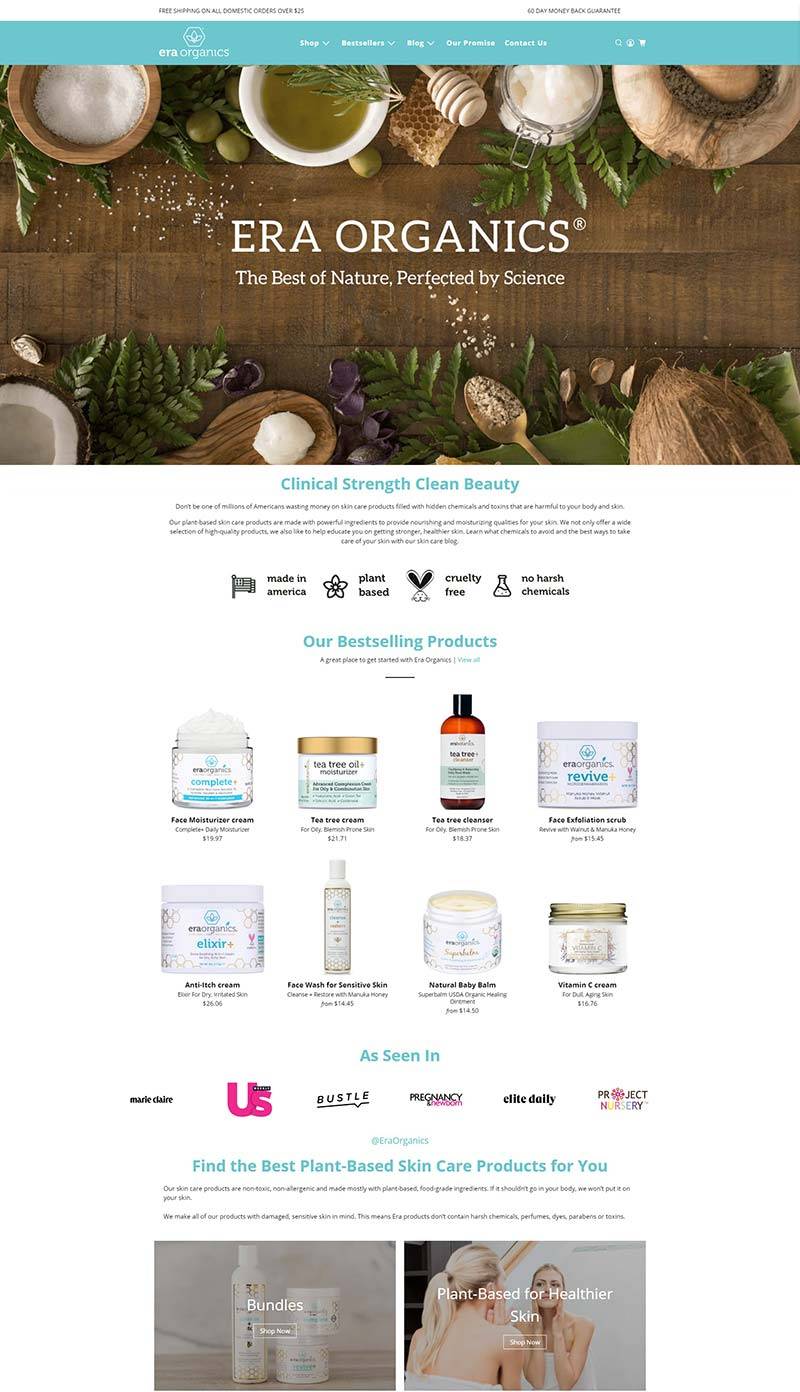 Era Organics 美国天然植物护肤品购物网站