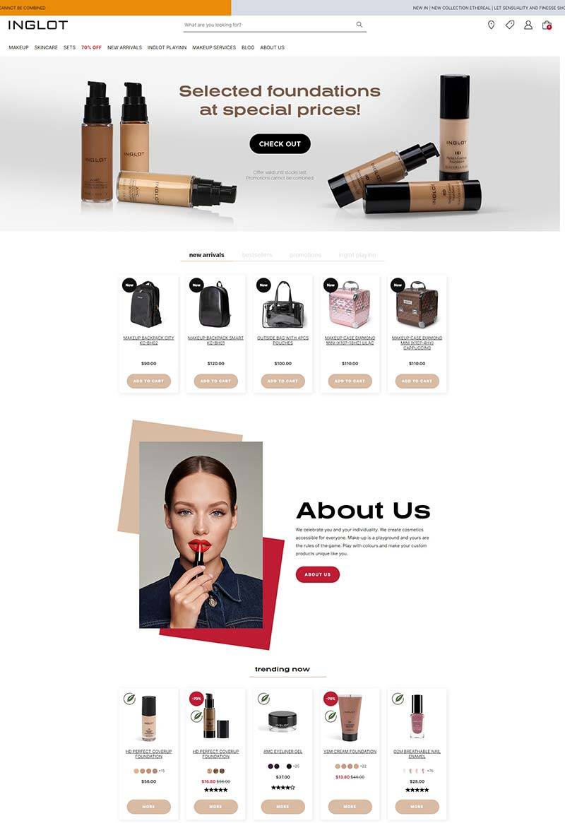 INGLOT Cosmetics 澳洲个性彩妆美容产品购物网站
