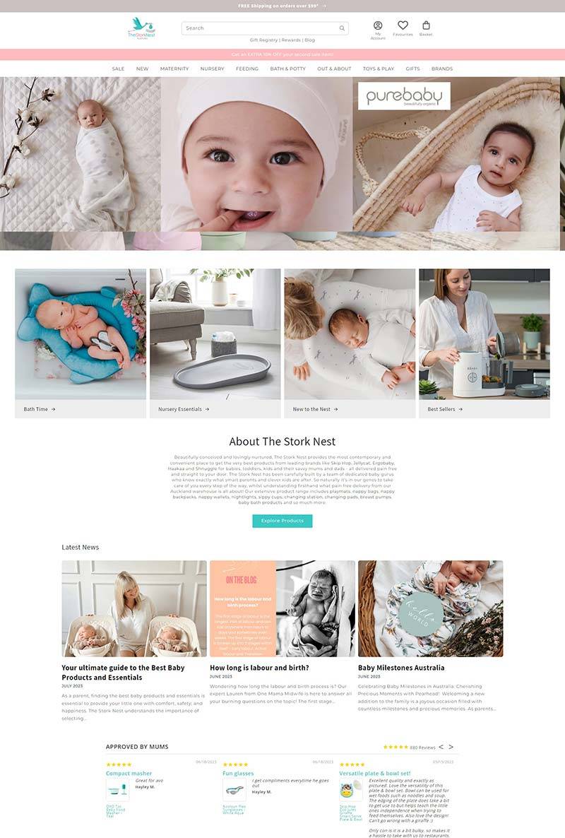 The Stork Nest 澳洲婴幼儿用品购物网站