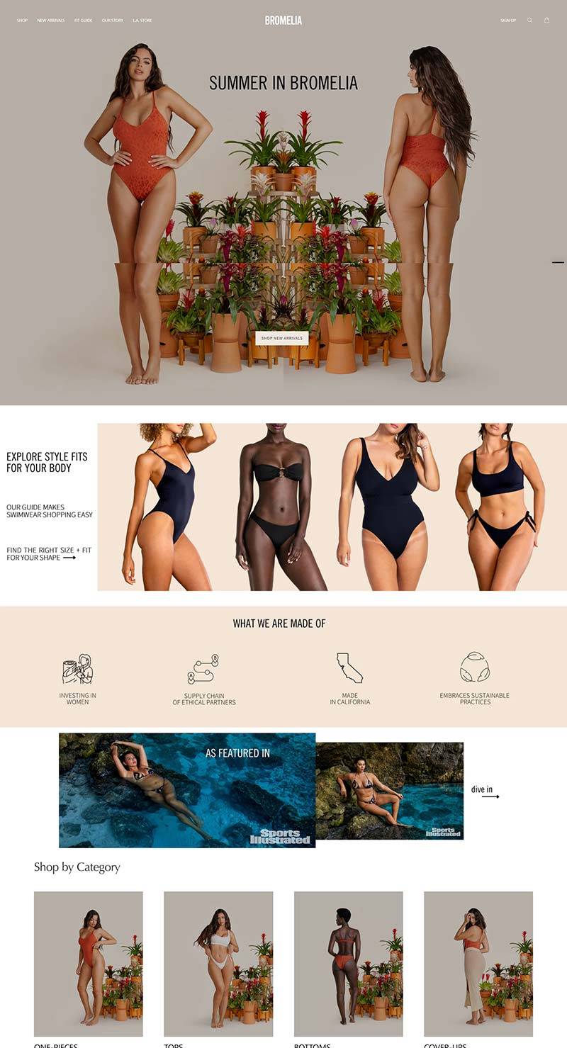Bromelia Swimwear 美国时尚泳装品牌购物网站