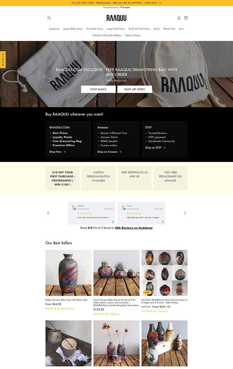 RAAQUU 马来西亚陶瓷艺术品牌购物网站
