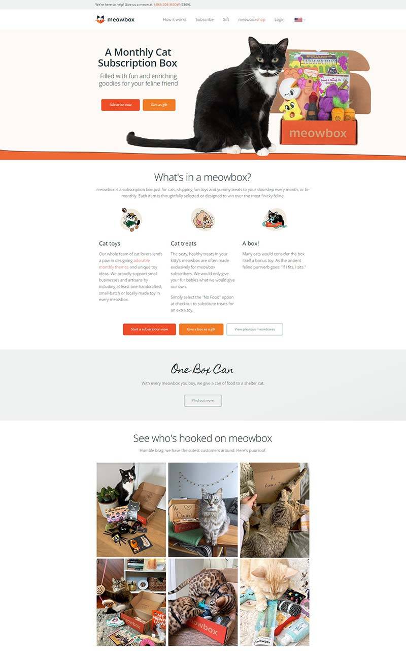 meowbox 美国宠物猫咪盒子订阅网站