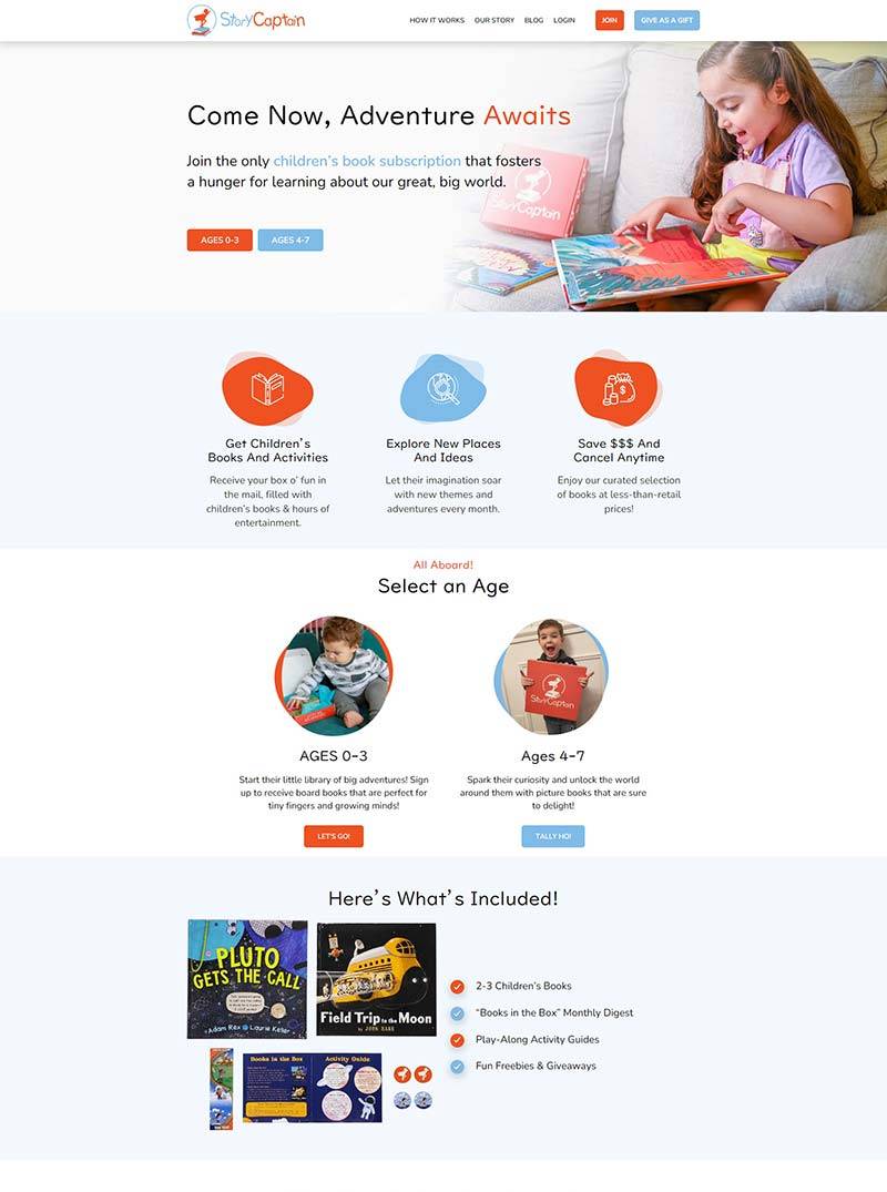 StoryCaptain 美国儿童故事书籍购物网站