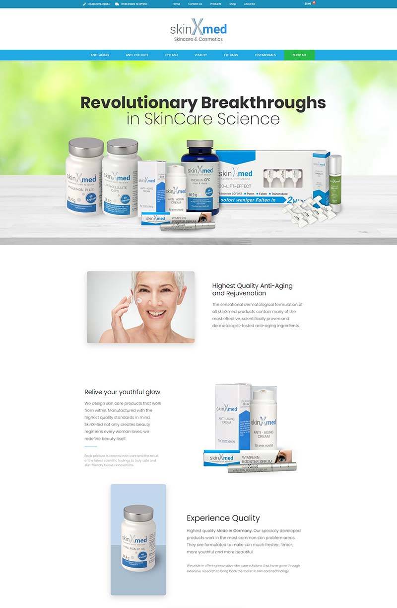 skinXmed 德国专业抗衰老护肤品购物网站