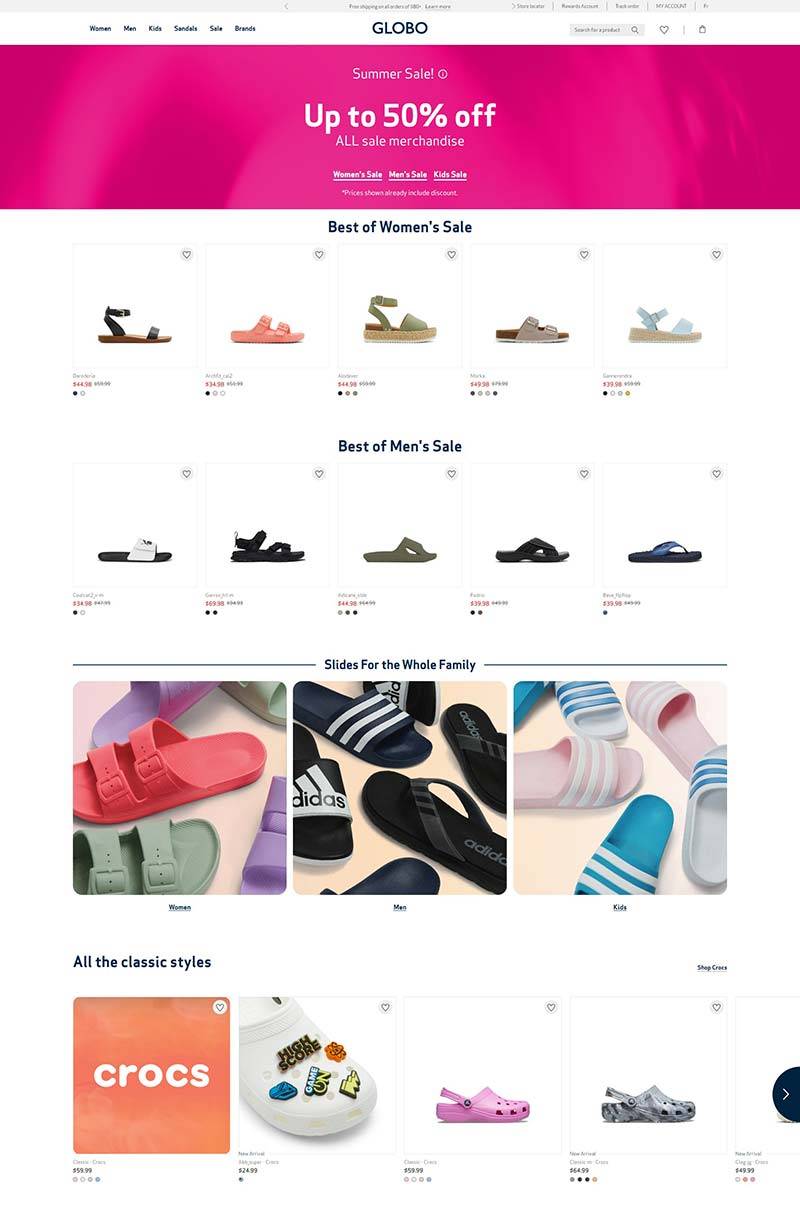 Globo Shoes 加拿大品牌时尚鞋履购物网站