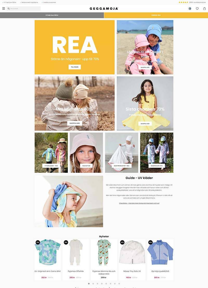 Geggamoja SE 瑞典儿童服饰品牌购物网站