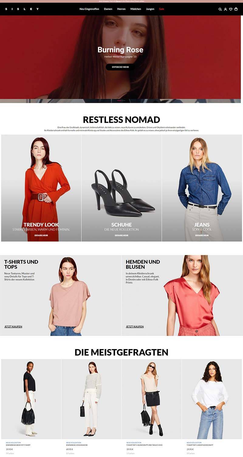 Sisley DE 希思黎时尚女装品牌德国官网
