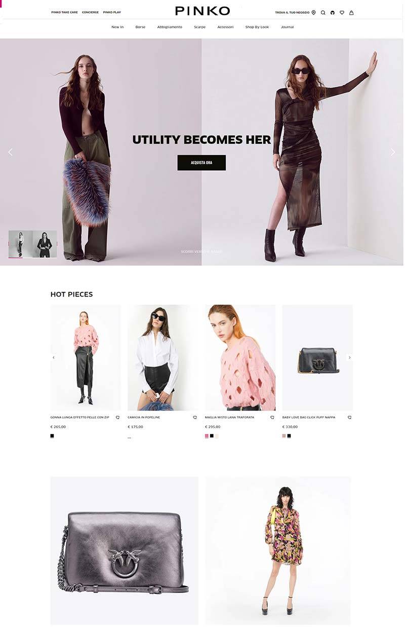 PINKO 意大利奢华女装品牌购物网站