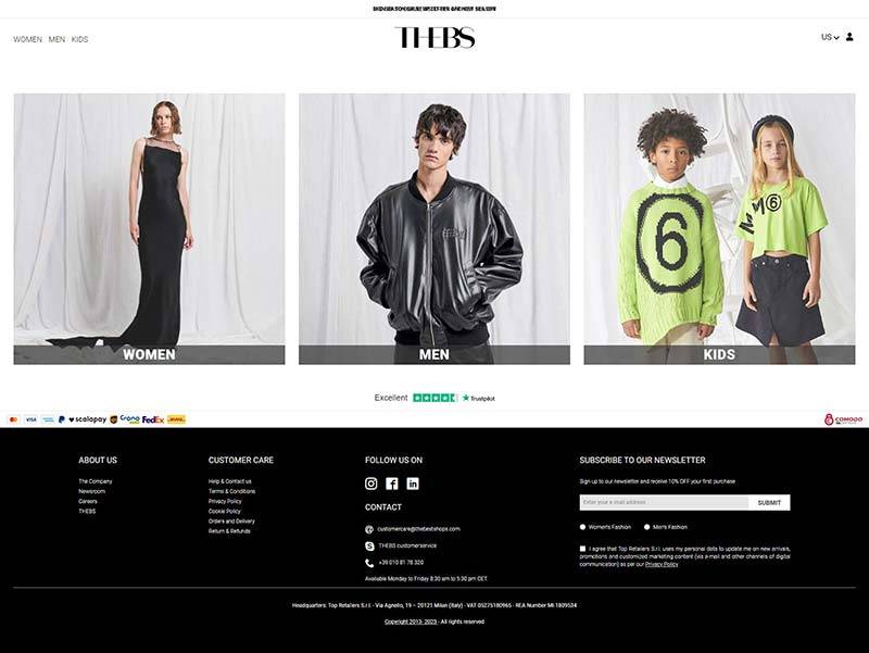 THEBS 意大利时装配饰品牌购物网站
