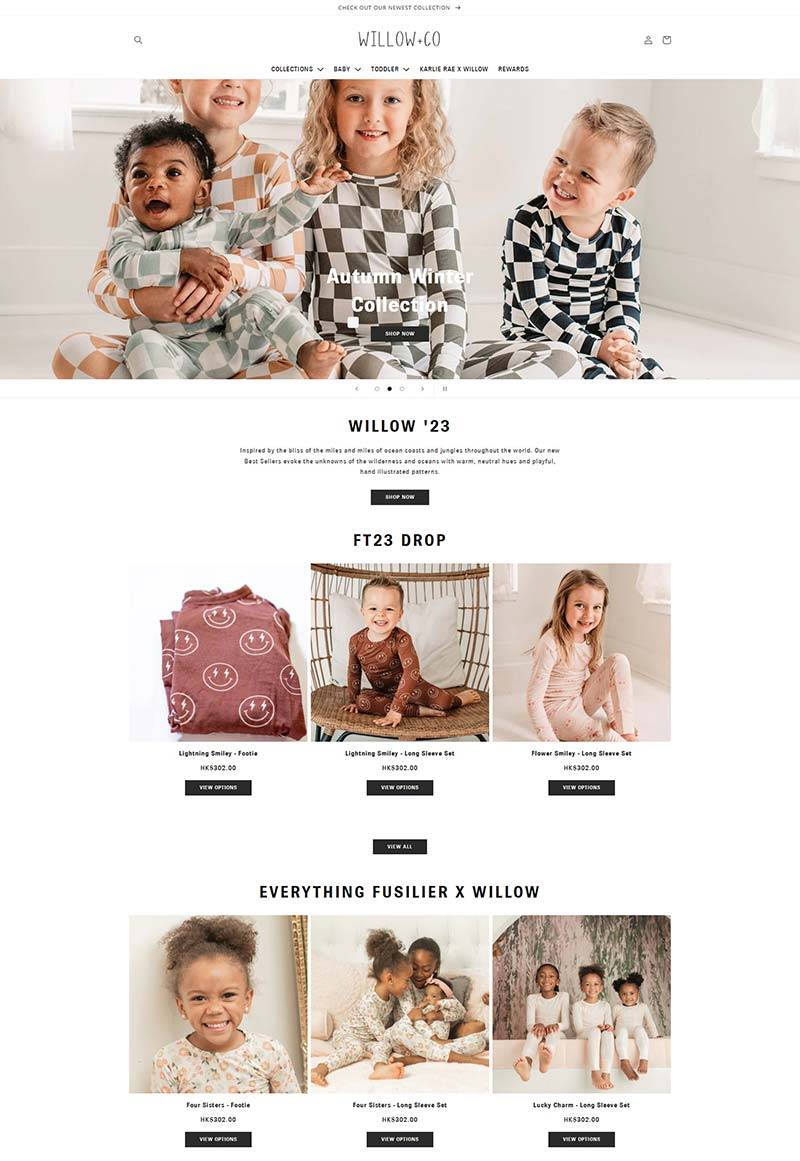 Willow+Co 美国时尚婴童服装购物网站