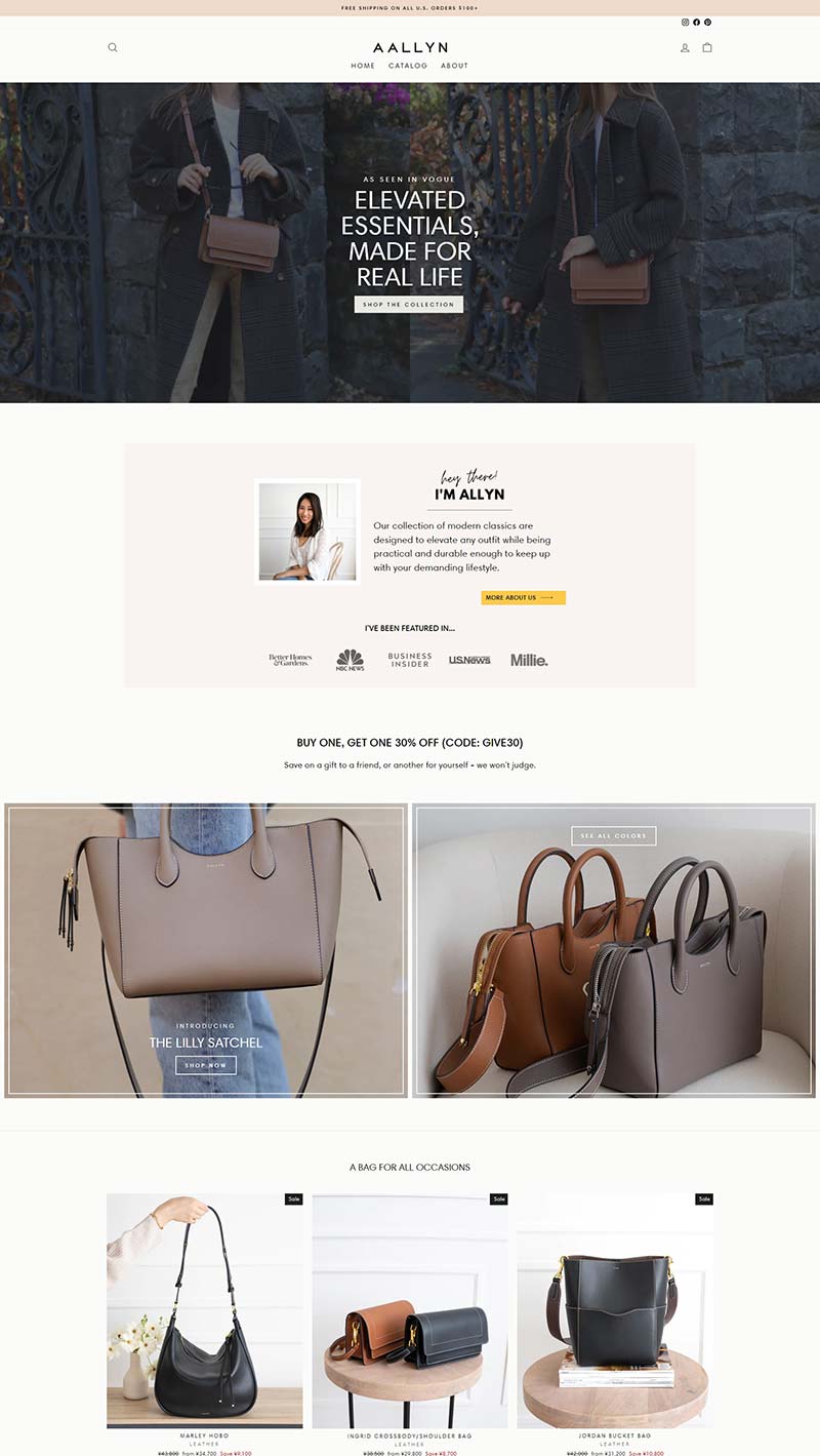 AALLYN 美国包袋配饰品牌购物网站