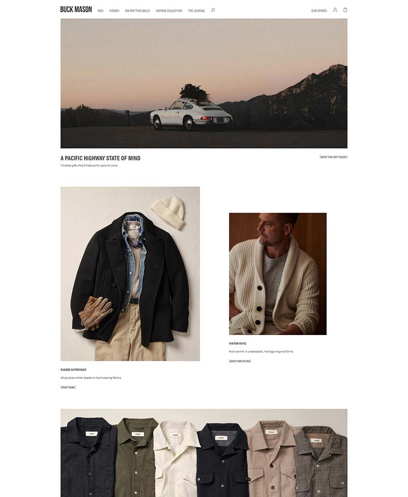 BUCK MASON 美国经典服饰品牌购物网站