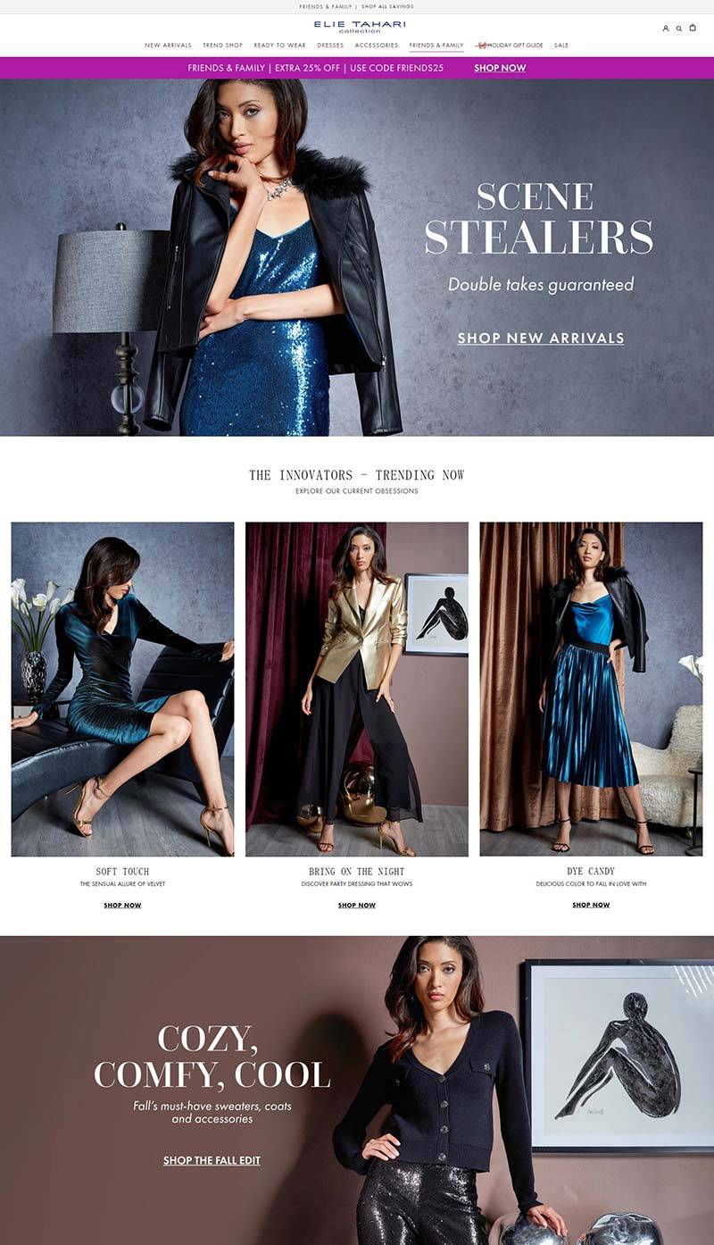 Elie Taharie 美国设计师成衣品牌购物网站