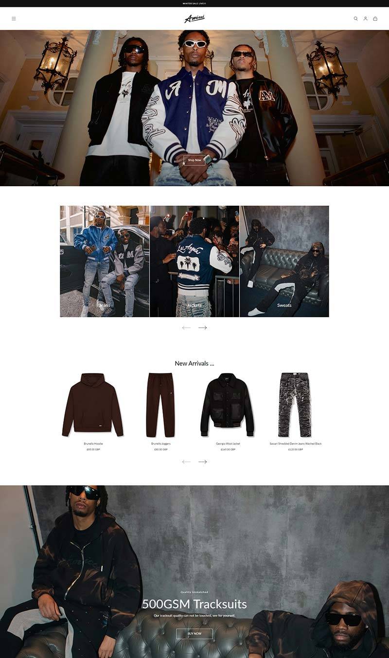 Amicci 英国手工时尚男装品牌购物网站