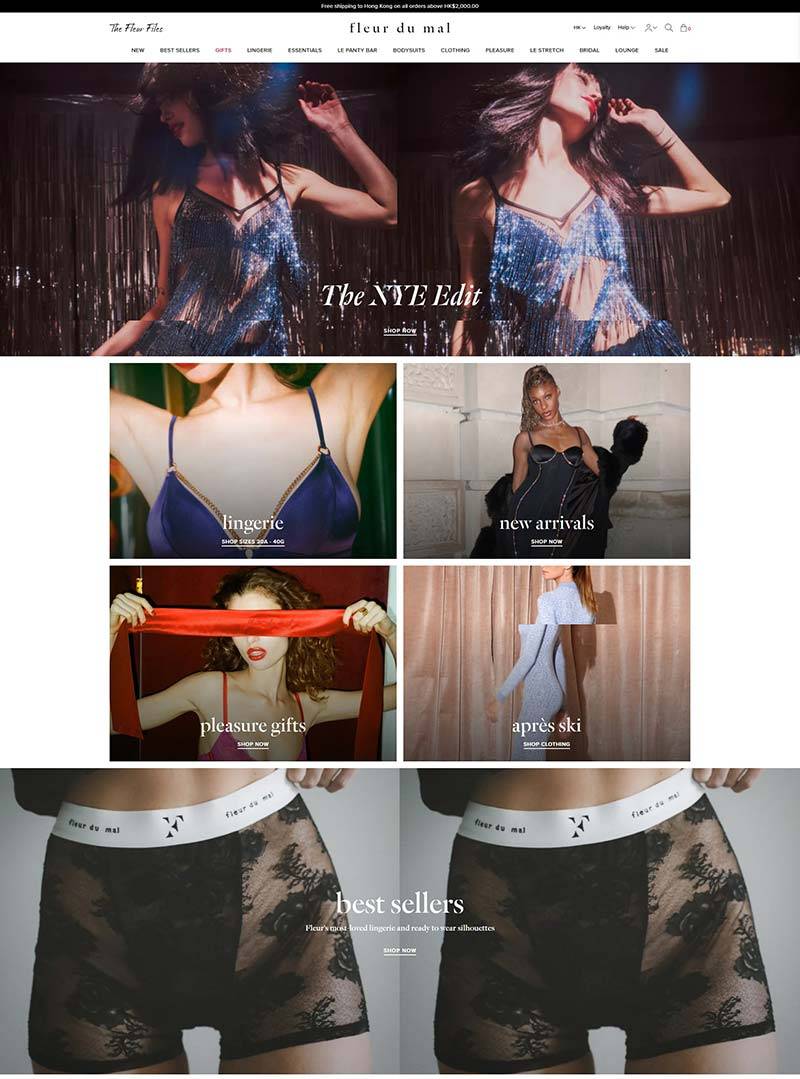 Fleur du Mal 美国奢华女士内衣品牌购物网站